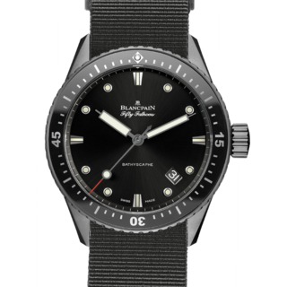 Swiss Luxury Replica Blancpain 50 Fathoms Bathyscaphe Ceramized Titanium 5000-12C30-NABA Replica Watch